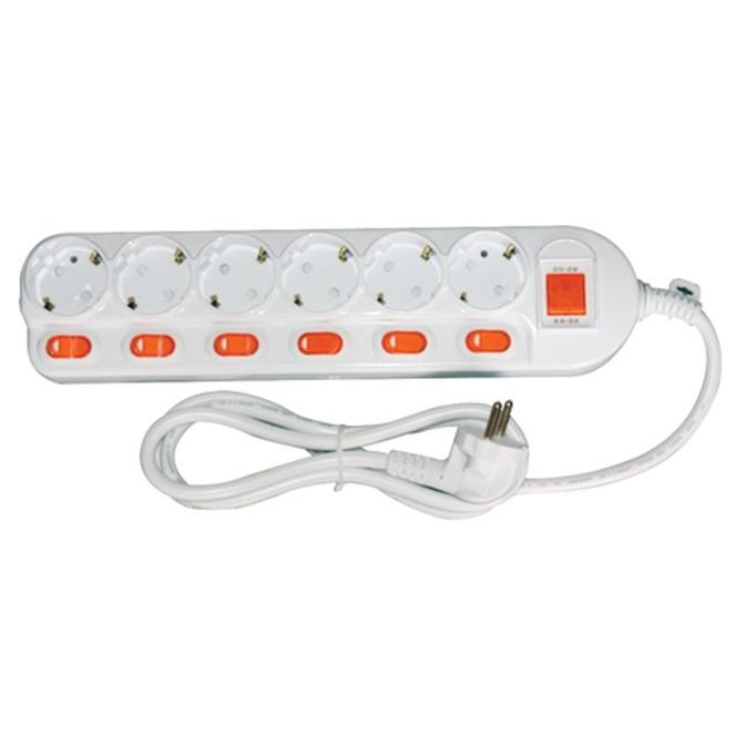 멀티코드(개별차단스위치) 6구2호(1.5M)