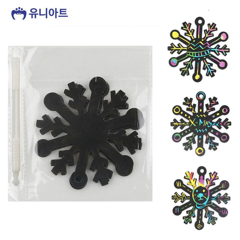 종이 스크래치) 2500 모양종이 (눈꽃) (10매입)