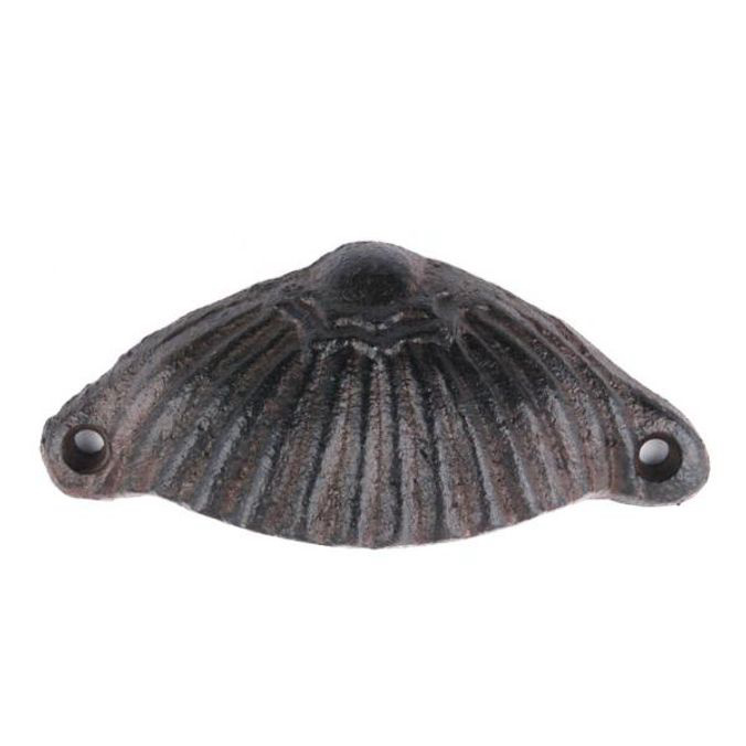 조개모양 앤티크 철 주물손잡이