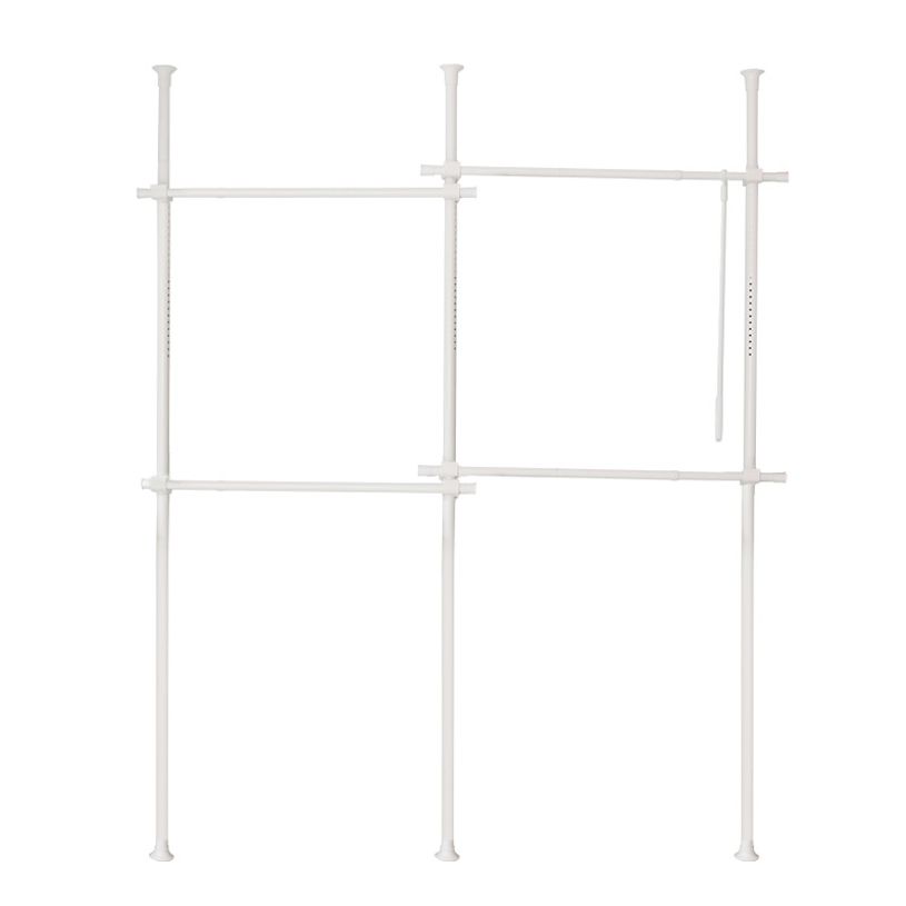 기둥 행거 옷행거 행거봉 고정식행거 4단 화이트