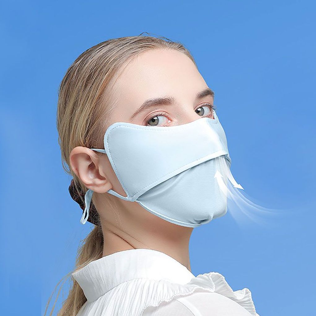 여름쿨링마스크(블루) 자외선차단 여름철 시원한 냉감