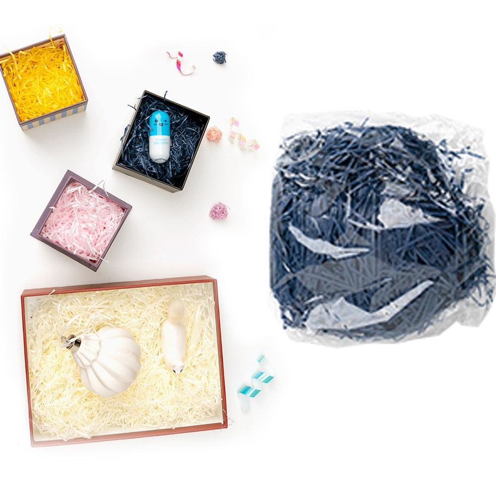 종이 스타핑 선물 속포장지 쵸핑 완충제 네이비 약20g