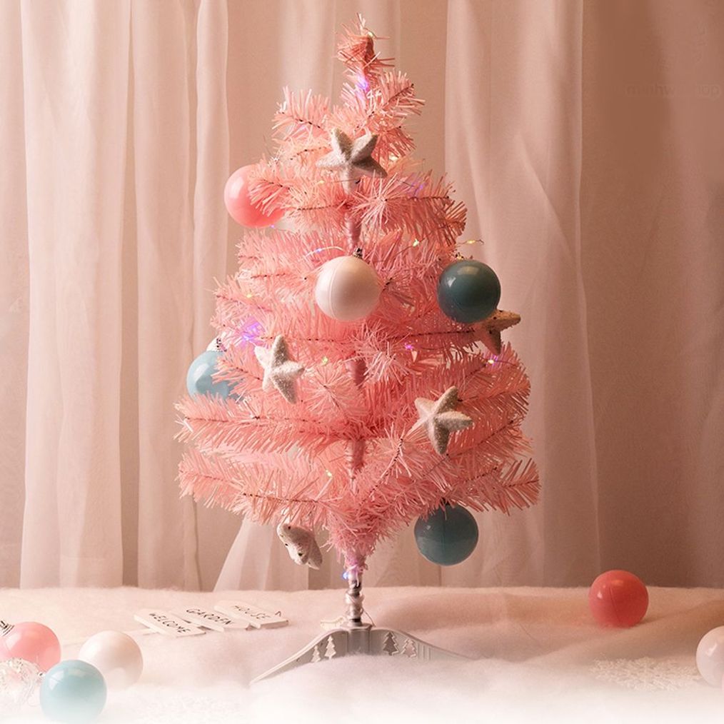 크리스마스 미니트리 60cm 풀세트 핑크나무 (핑크)