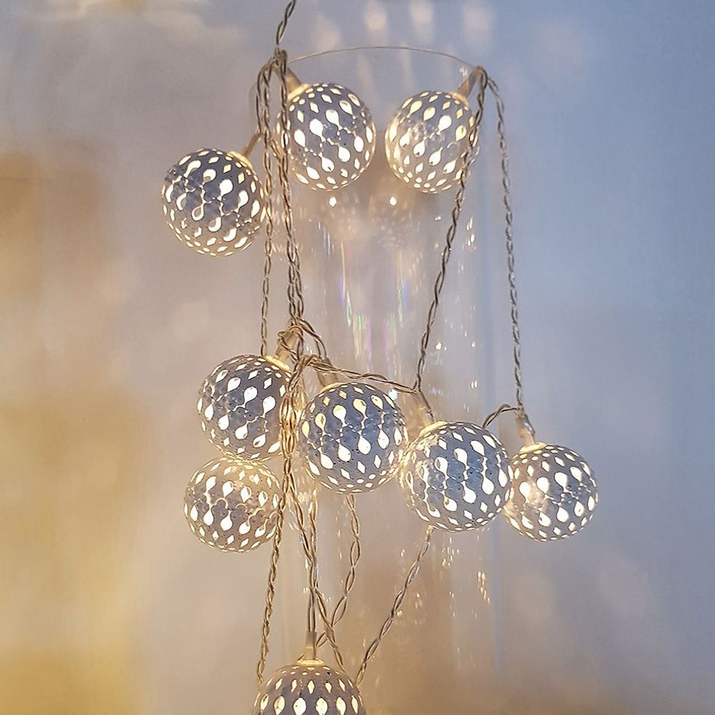 샤인무드 LED 10구 화이트볼 가랜드 전구 USB 줄조명