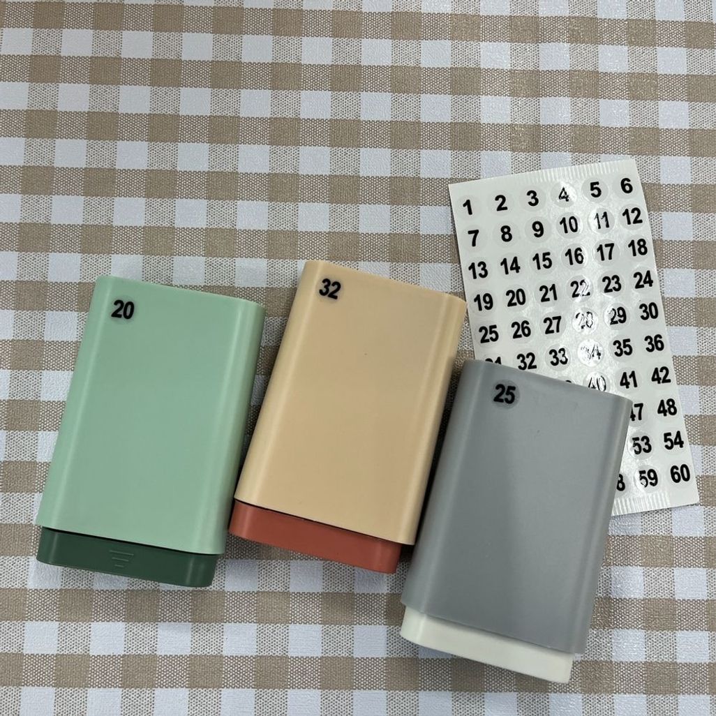 투명 원형 1-60 번호 넘버링스티커