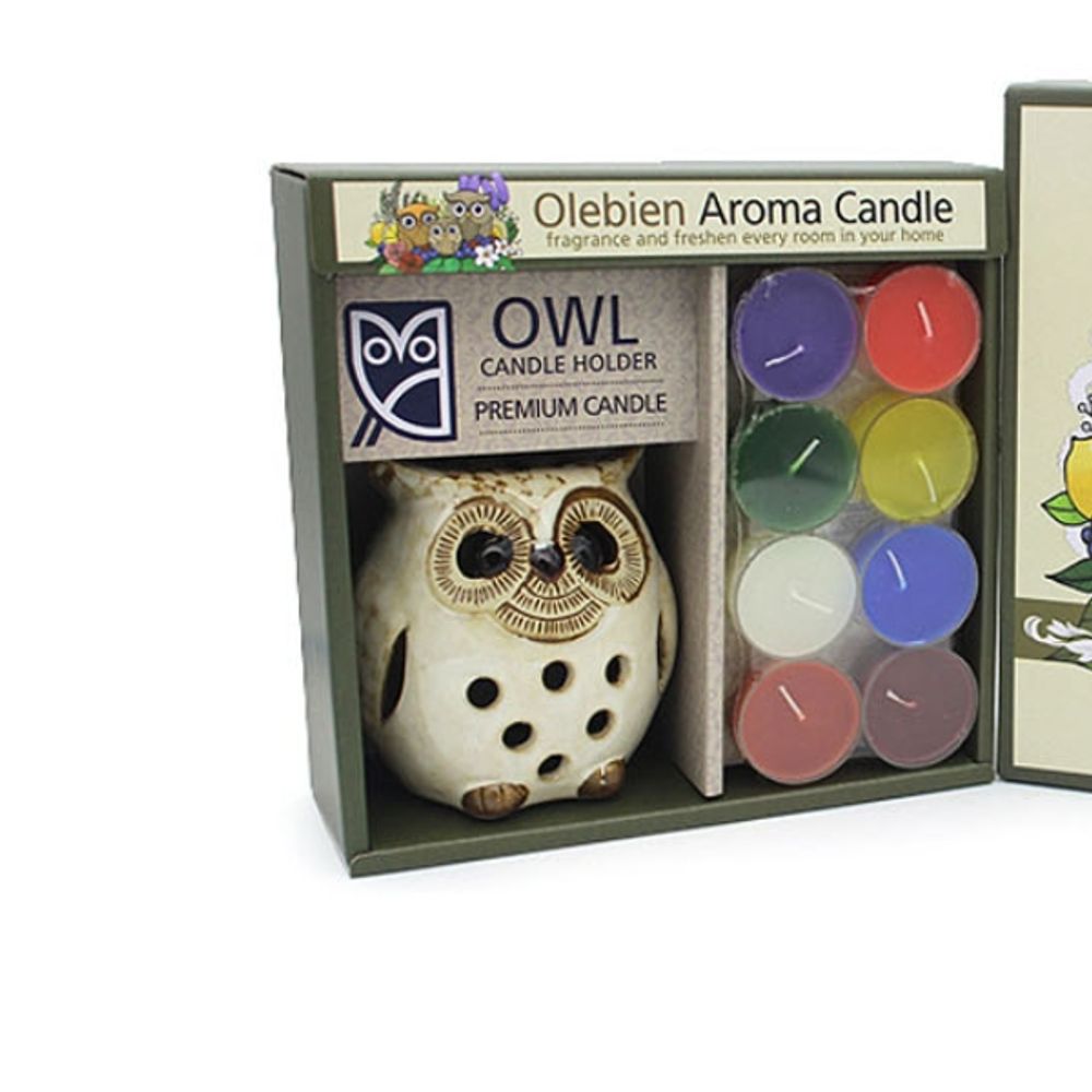 아로마향 향초 인테리어 부엉이 캔들홀더세트 2종 택1