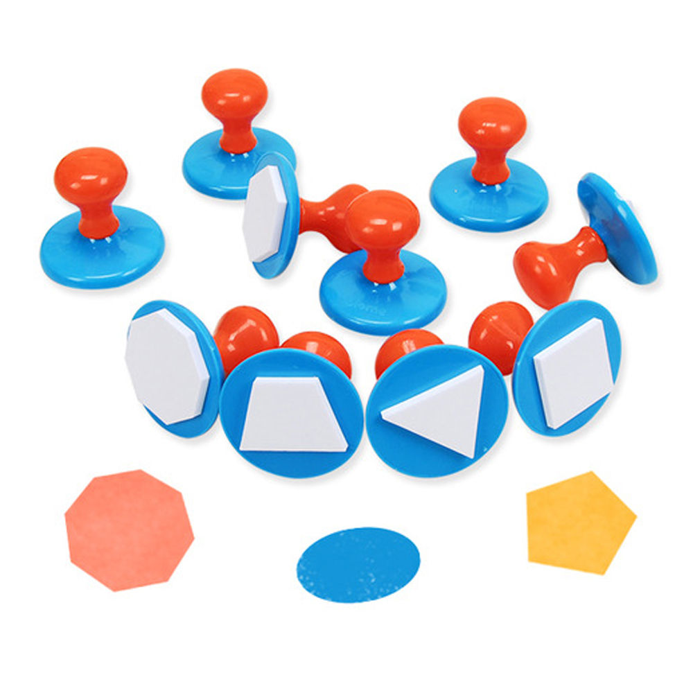 도장놀이 라인 스탬프 10종세트 (도형)