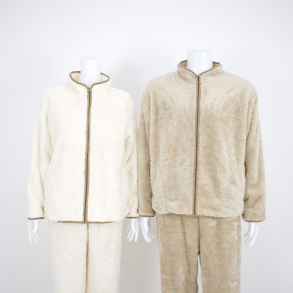 따뜻한 털 후리스 커플잠옷 수면 밍크 실내복