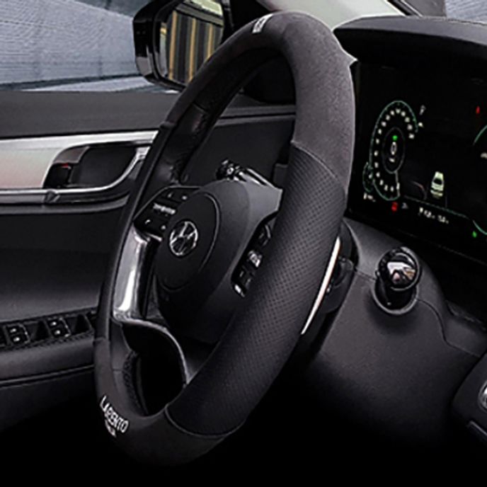 K3 인조가죽 핸들커버 야광 원형 D컷 2종