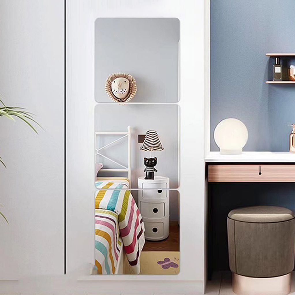 두께 2mm 아크릴 거울 욕실 부착식 30cm 안전거울