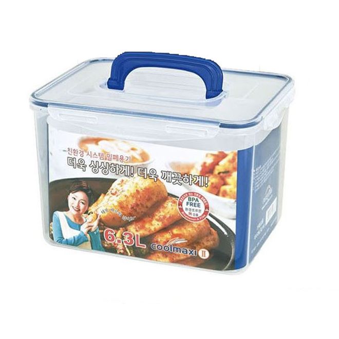 쿨맥시 밀폐용기 냉장고 정리 반찬통 직사각 6.3L 1P