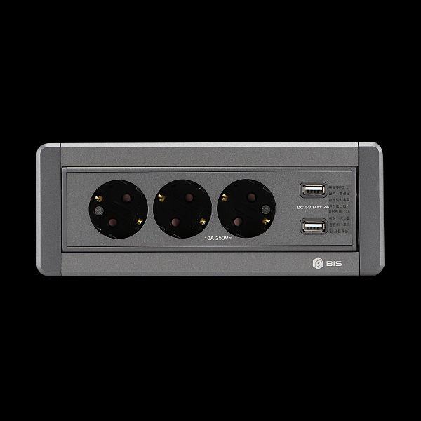 가구형 매입콘센트(O) BID-203M 다크그레이