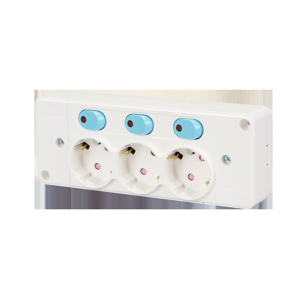 노출콘센트(개별 스위치) 3구