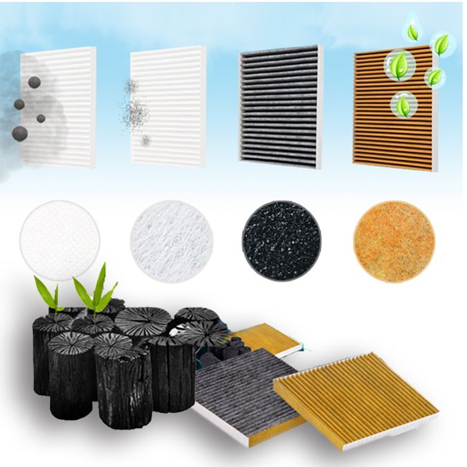 야자활성탄 pm2.5에어컨필터 싼타페SM 00.06~03.04