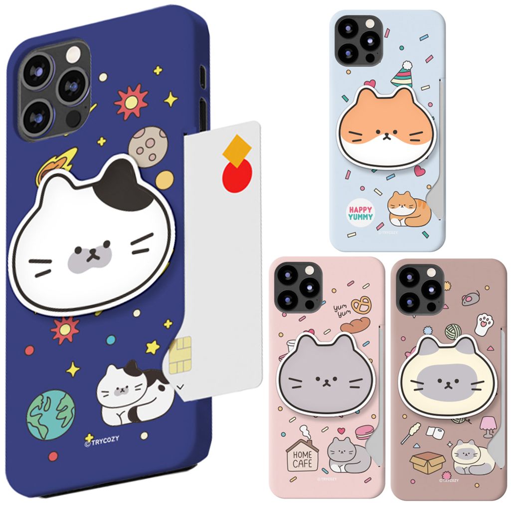 갤럭시노트20 냥돌이 드림 그립 홀더 톡 카드케이스 N981