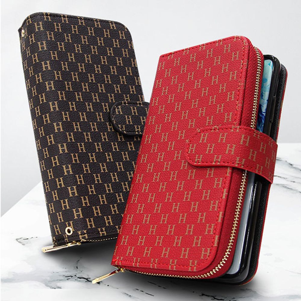 아이폰 12 시그니처 지퍼지갑 케이스