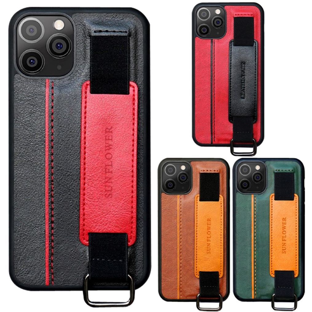 아이폰12 나츠 가죽 스트랩 범퍼 케이스