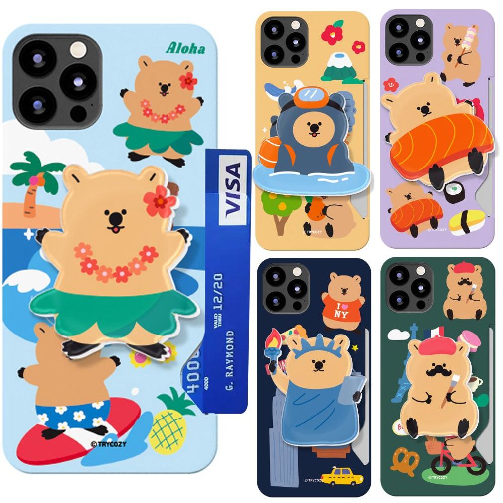 갤럭시S10플러스 쿼카명소 톡 그립 카드케이스 G975