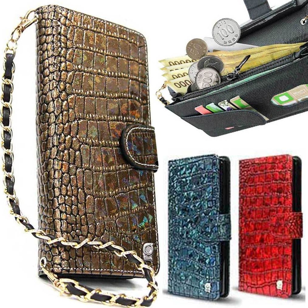 LG Q51 가죽 케이스 지퍼 지갑 크로커 Q510