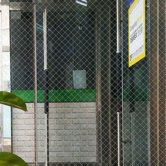 유리창시트지 망입 유리 화이트 1m x 1m