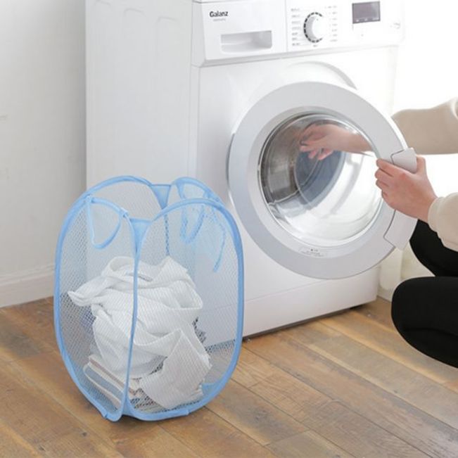 접이식 메쉬 빨래바구니