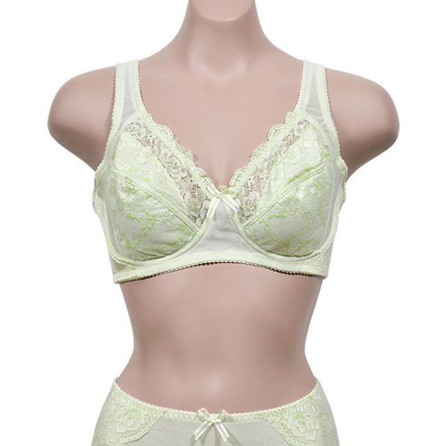 우아한 자수 빅사이즈 노와이어 C컵 브라