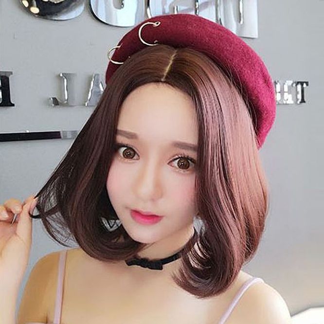 단발가발 단발스타일 예쁜가발(망포함)