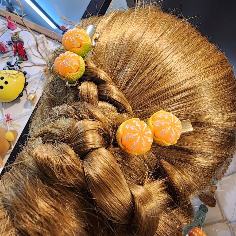 제주소품 감귤 헤어핀