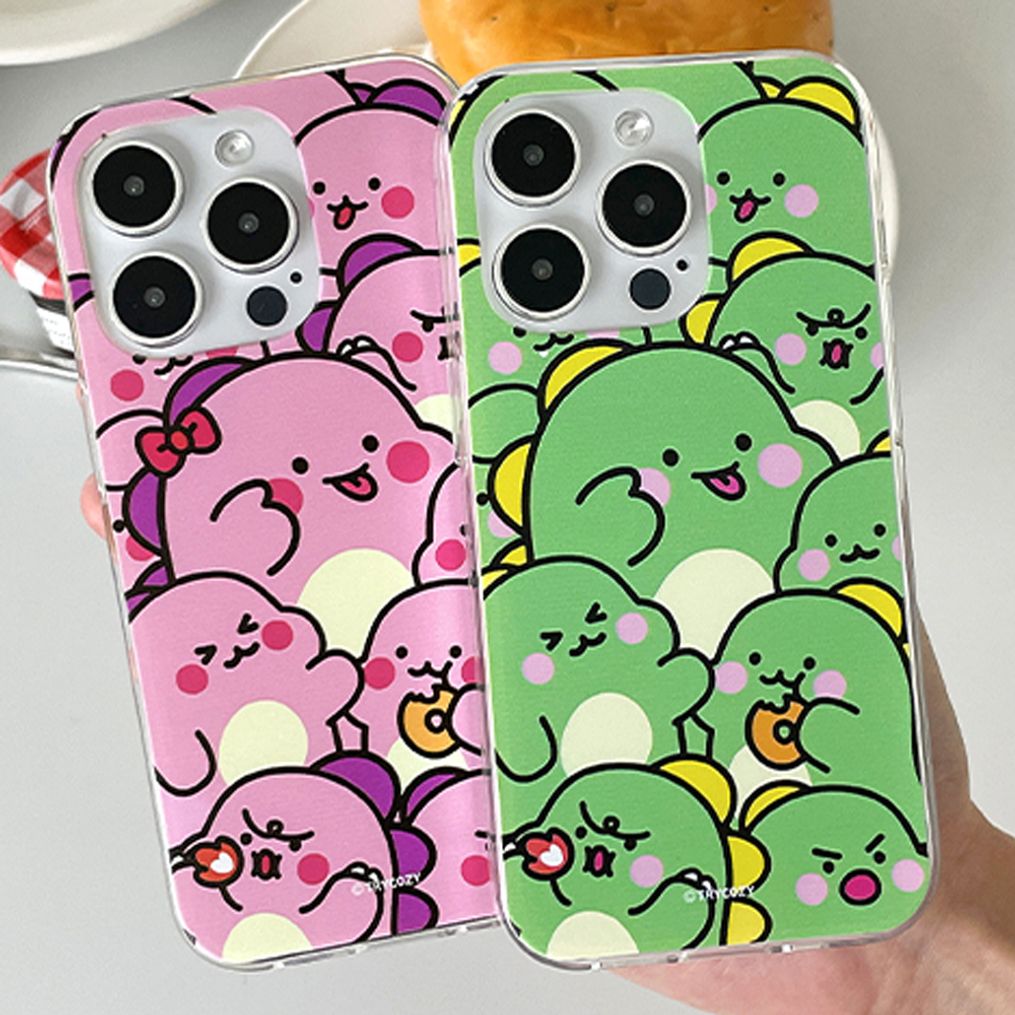 아이폰XS 까꿍디노 투명 젤리 케이스