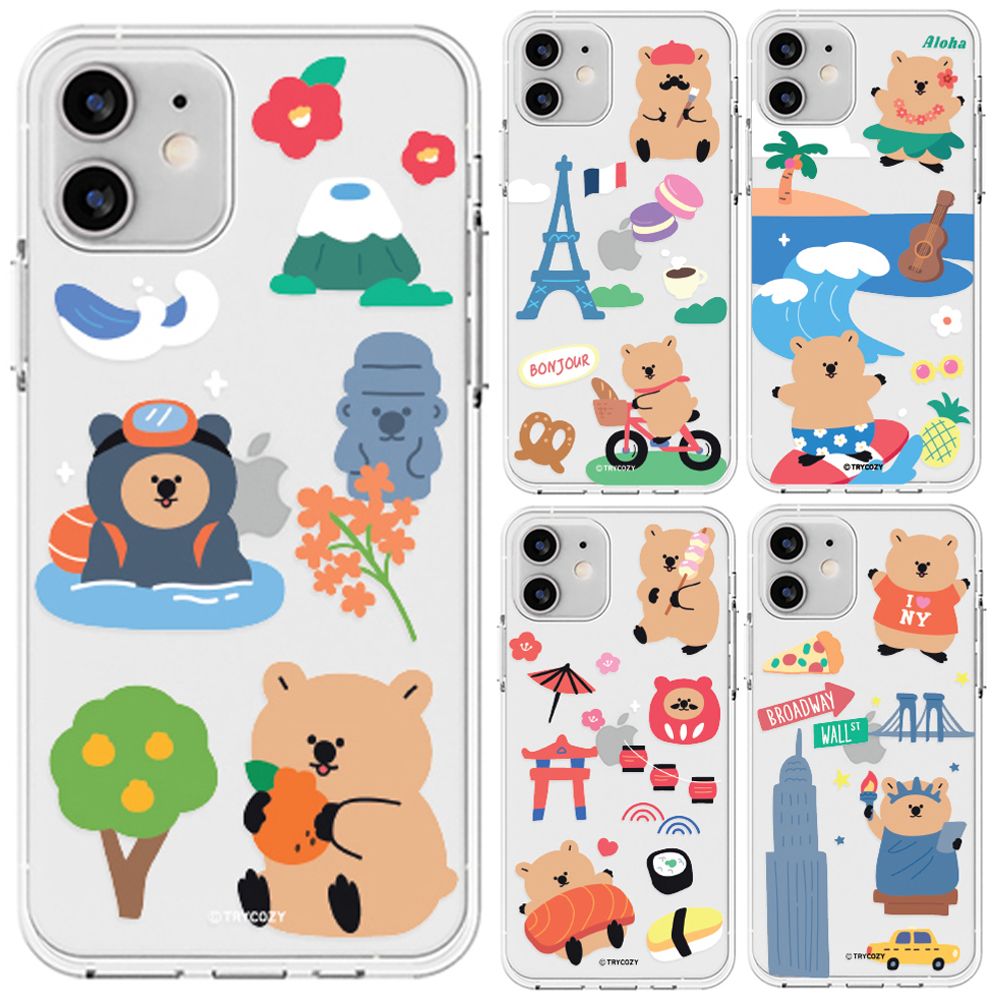 갤럭시A12 세계일주쿼카 투명 젤리 케이스 A125