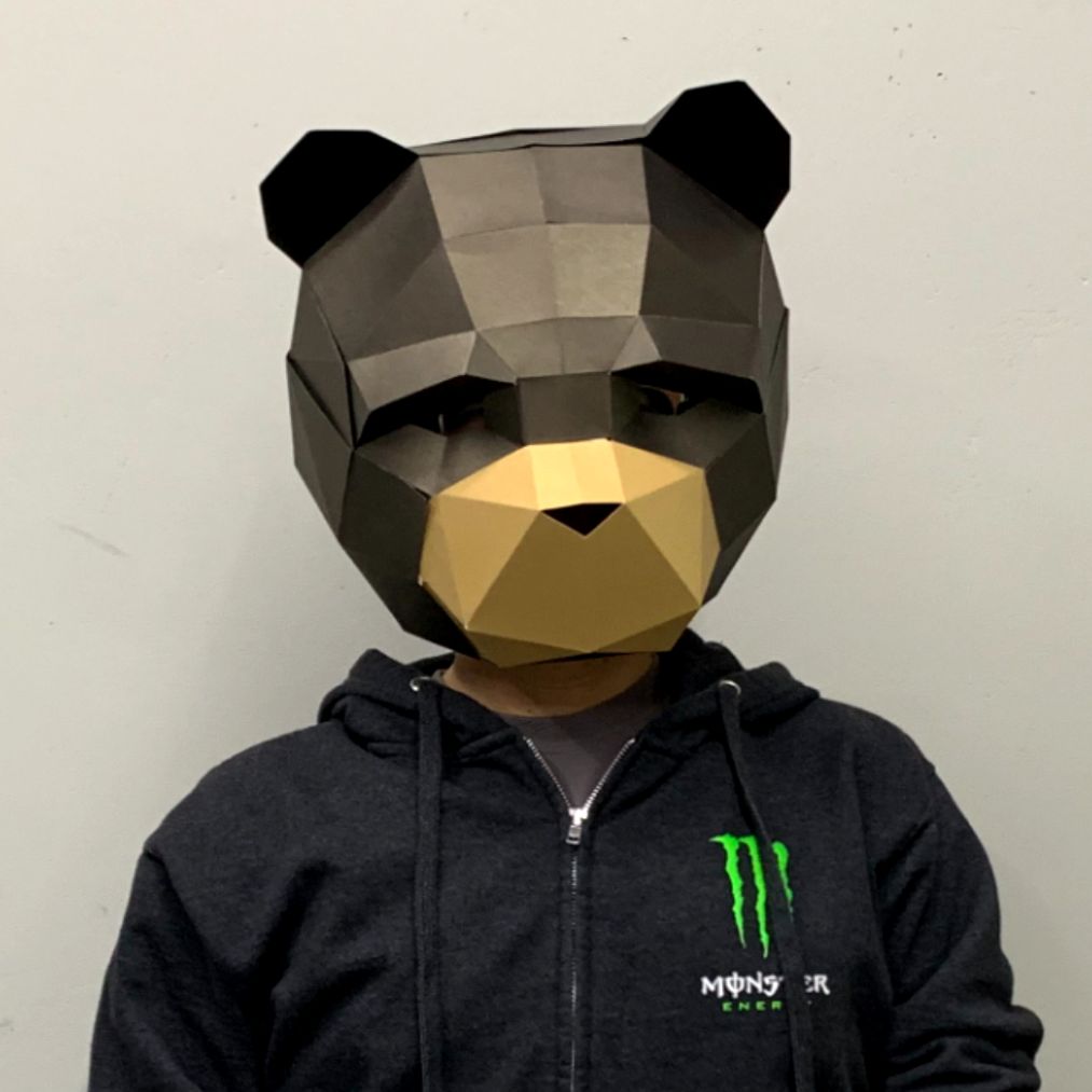 가면만들기 3D 입체 종이가면 곰돌이