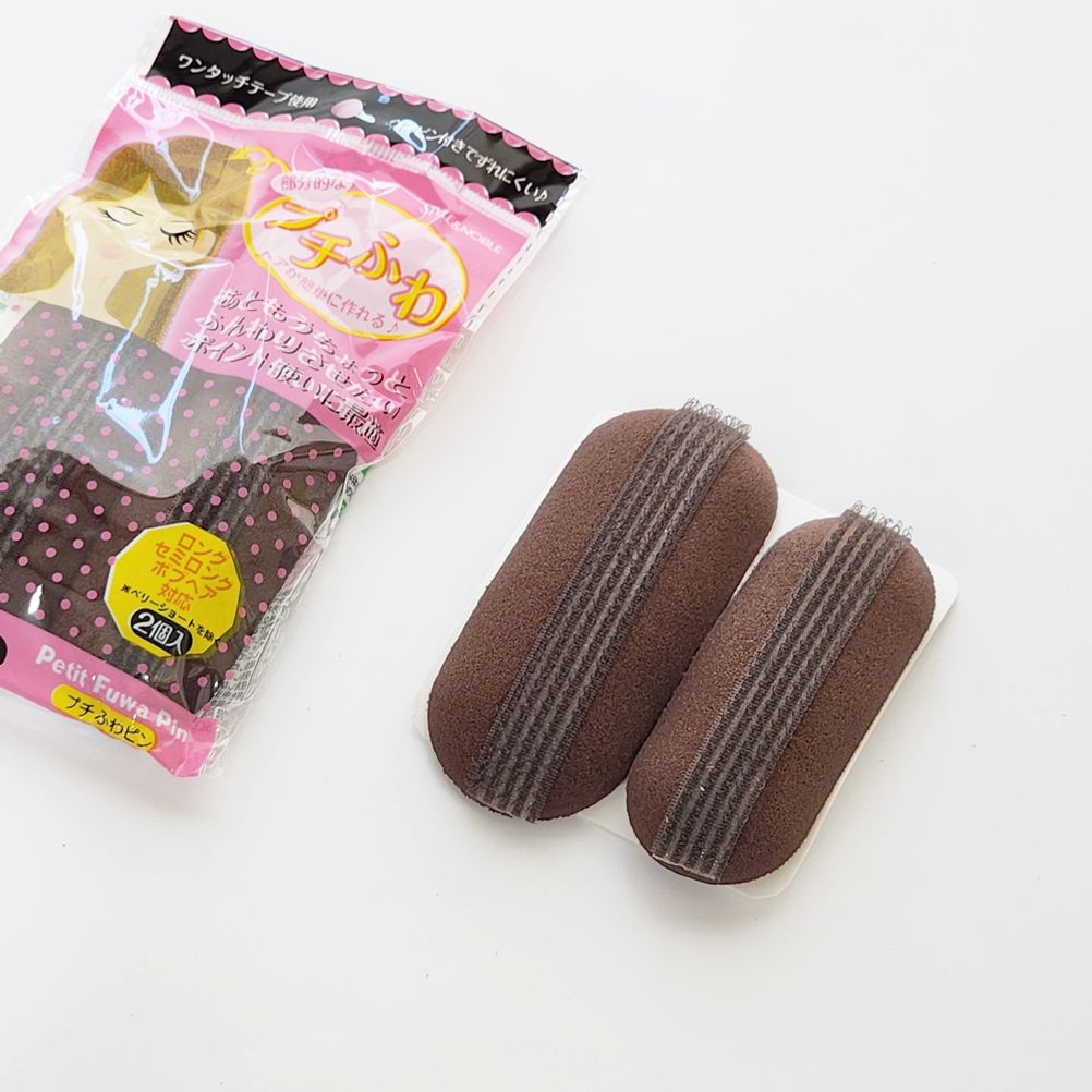 헤어 볼륨패드 똑딱핀 2P 믹스 (브라운)