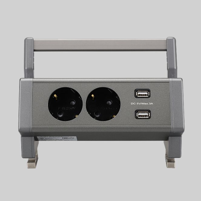 빌트인 가구 매입콘센트 BID-202S 다크그레이