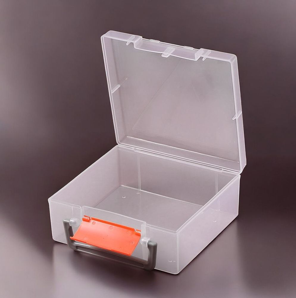 게더릭 멀티 손잡이 투명 플라스틱 수납케이스