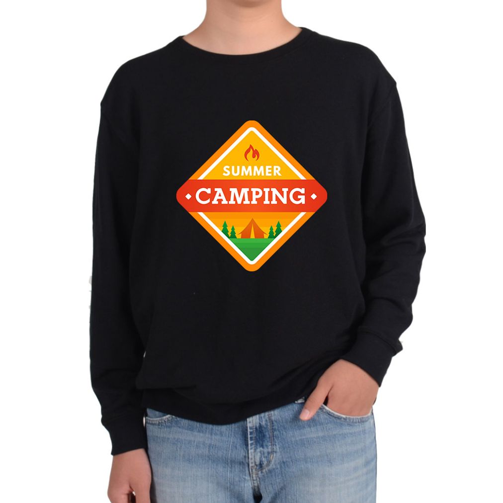 기모맨투맨 여름캠프 캠핑 Camp 산과 강 디자인 건조성 보온성