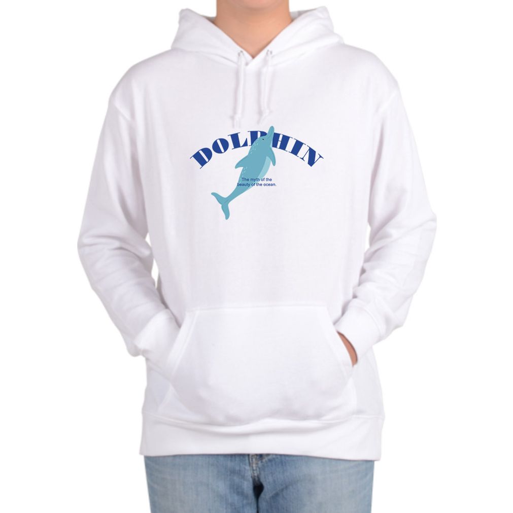 기모후드티 돌고래 돌핀보이 바다속 친구 디자인 부드러움 보온성