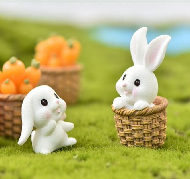 토끼요정 정원 미니어처 조경 장식 동물 만화 당근 홈