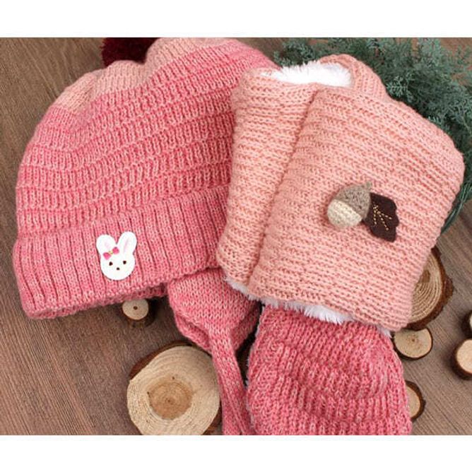 로라앨리 아동 털모자 넥워머 겨울 모자 목도리 세트