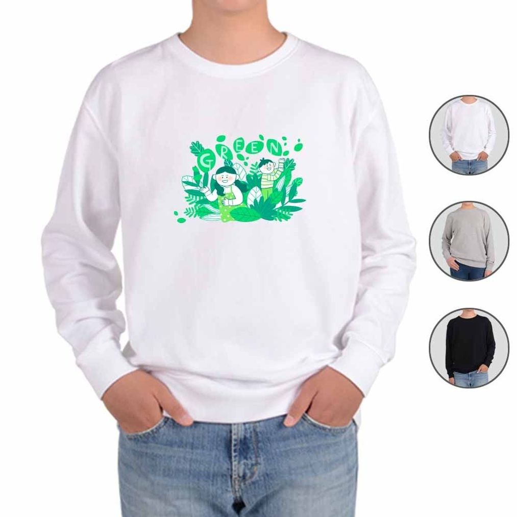 맨투맨 남여공용 지구 환경보호 식목일 sixteen