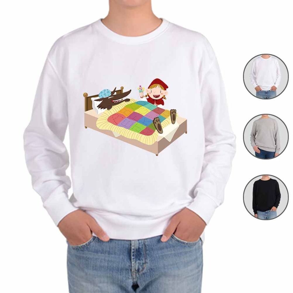 맨투맨 남여공용 빨간모자 동화 만화