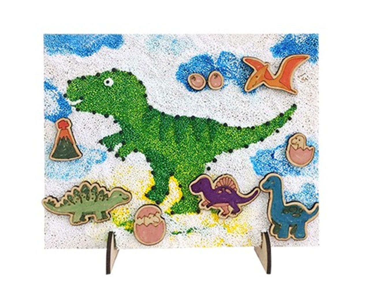 (TD) 볼클레이 우드 펜던트 공룡 액자 - 1인세트