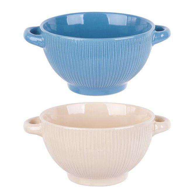 디디샵 도자기 손잡이 라면 그릇