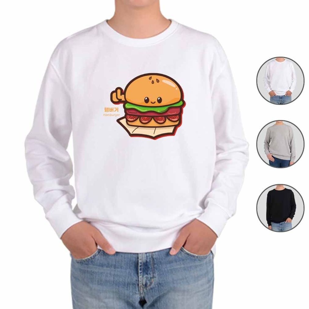 맨투맨 배달 햄버거 패스트푸드 디자인