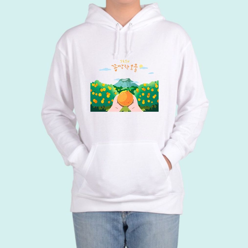후드티 제주도 한라산 귤 한라봉 four 그림 디자인