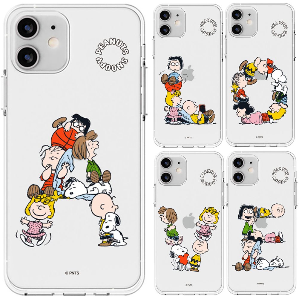 아이폰XS 스누피 포토 케이스 투명 슬림 젤리