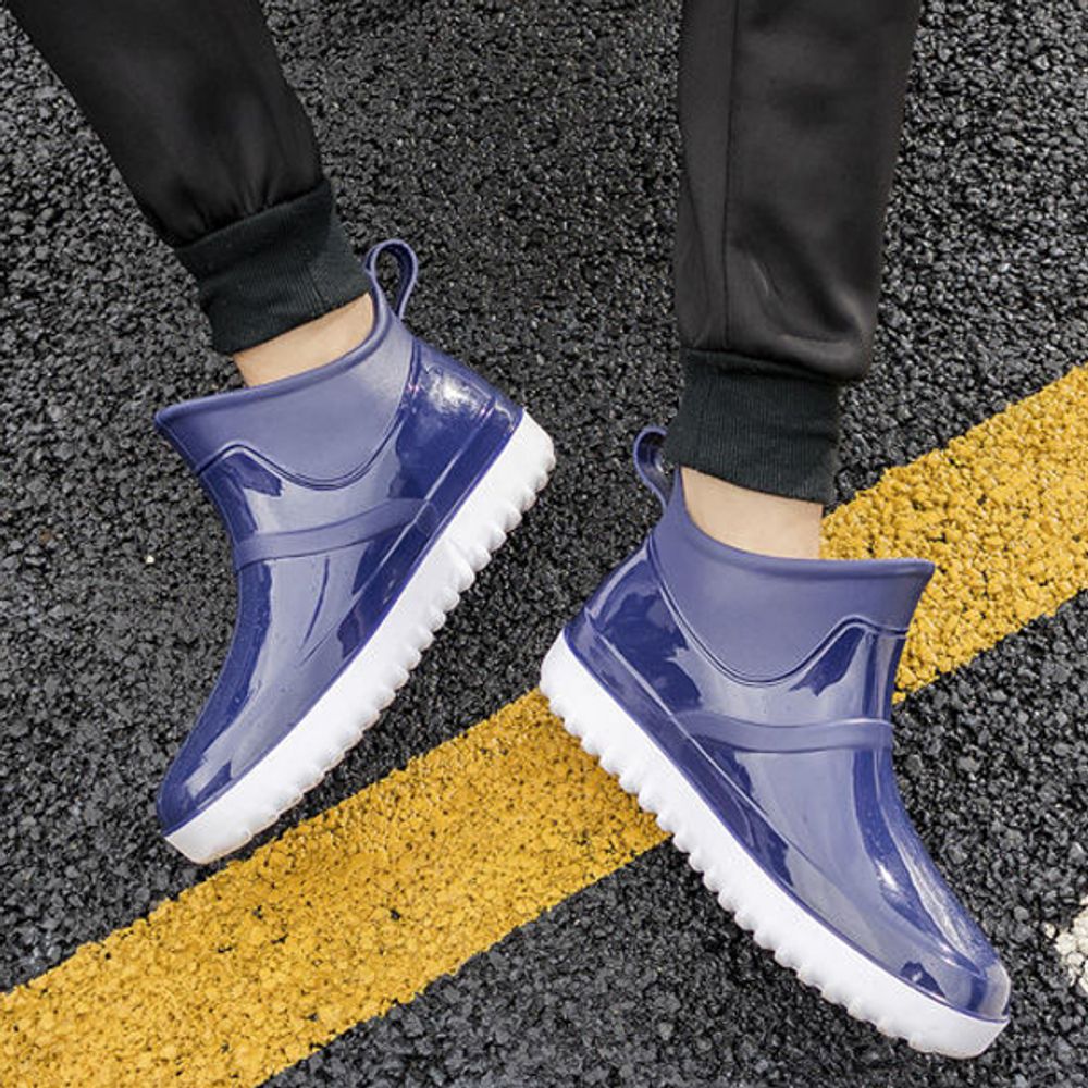 남성 패션장화 장마철 2컬러 유광 방수신발