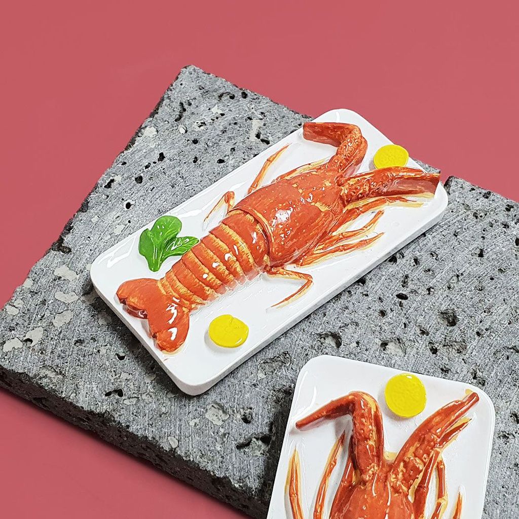 냉장고자석 사진 메모 부착 자석 랍스터모양