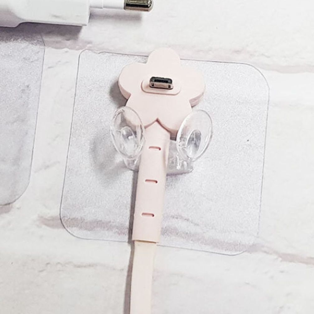 벽부착 고리 부착식 선정리 충전코드 걸이 후크