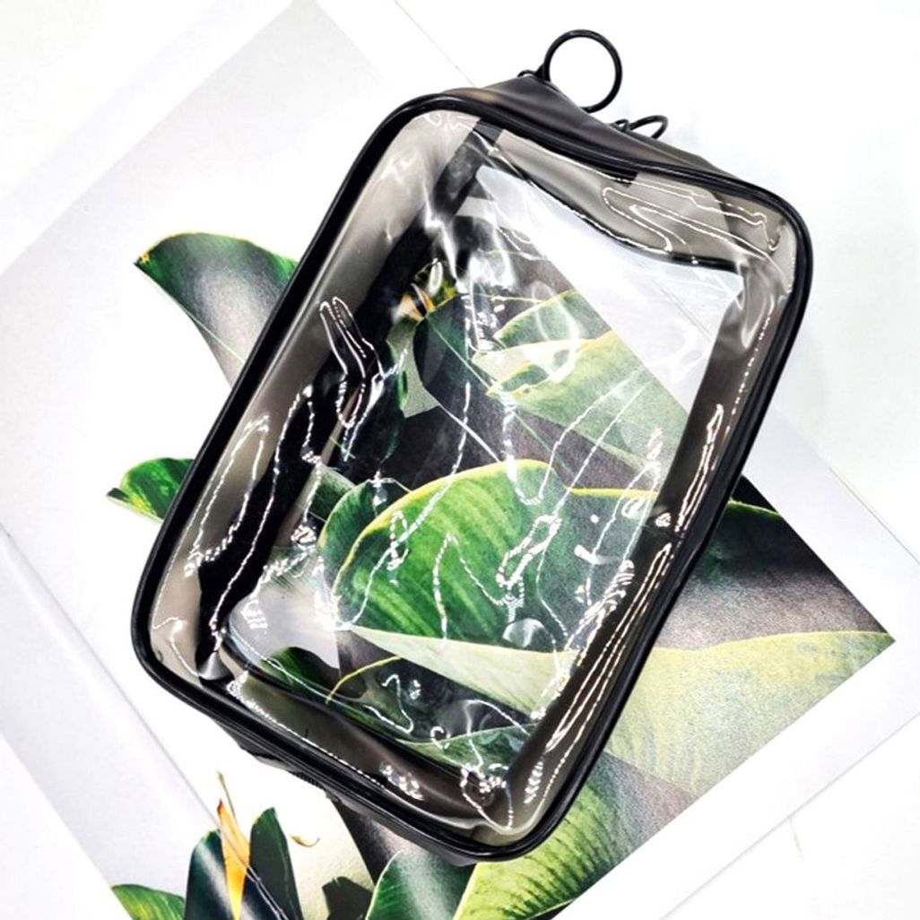 소형파우치 PVC 여행 투명 가방 파우치 중형 블랙