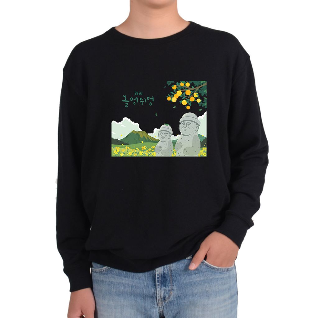 제주도 한라봉 해녀 삼다도 돌하르방 그림선택 맨투맨